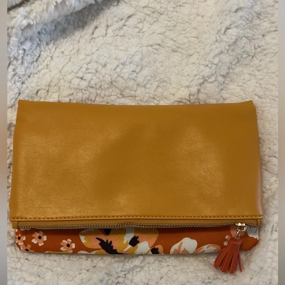 Rachel Pally Reversible Floral Fold Over Clutch Handbag NWOT